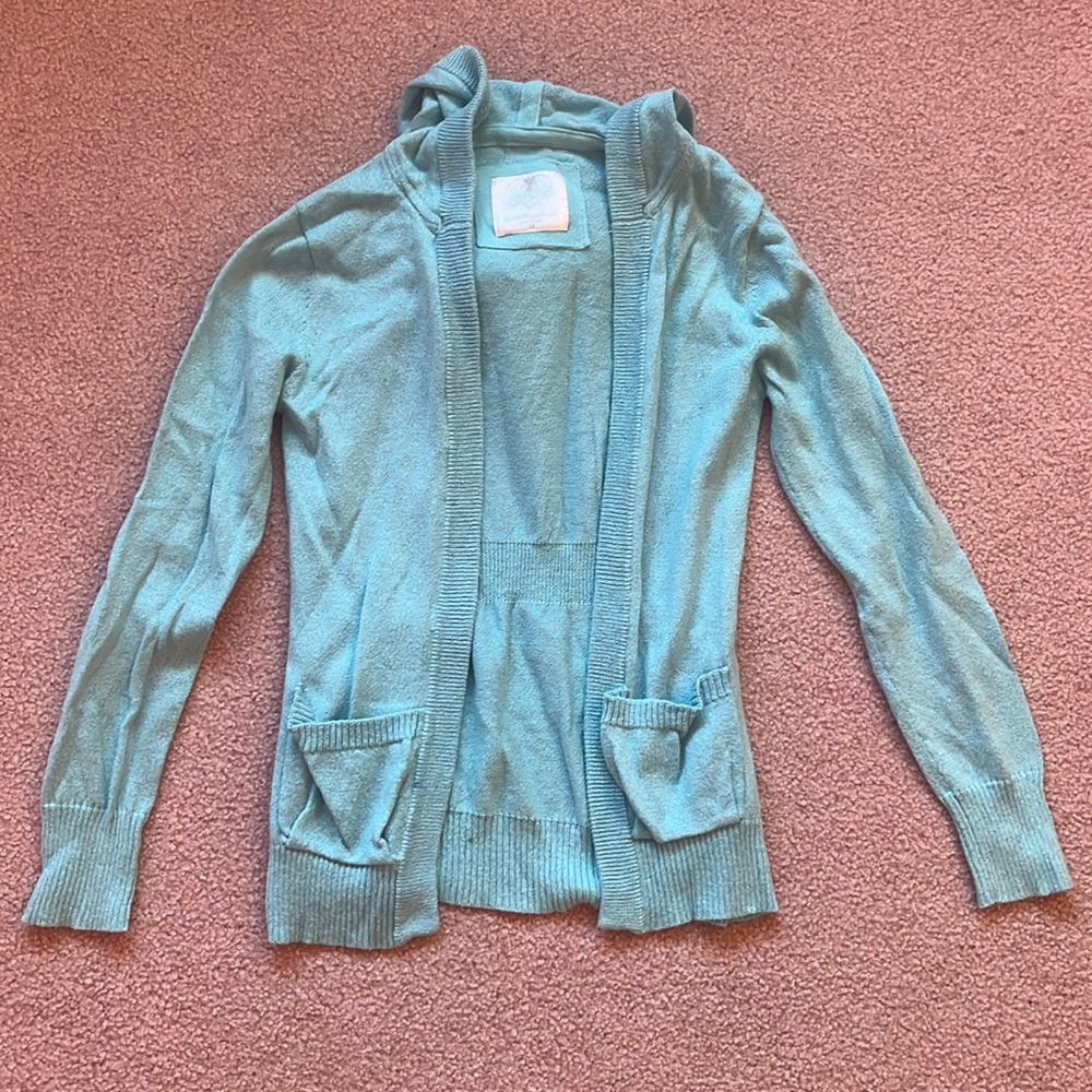 JUSTICE Girls Blue Sparkly Sweater Size 12